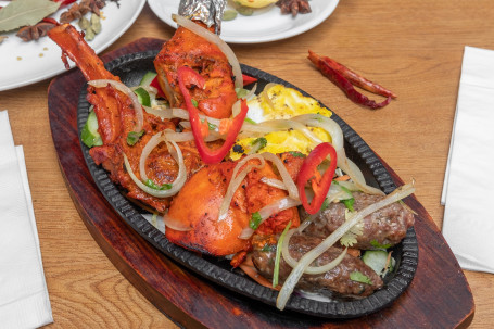 Mixed Grill Platter With Beer