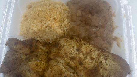 2 Pz Pork Chop With Rice And Beans