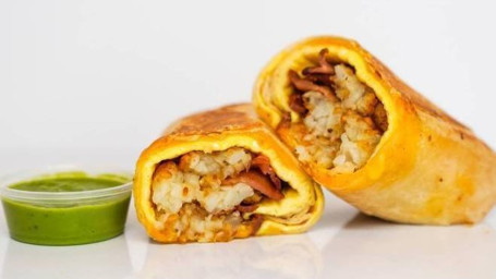 Speck, Ei-Cheddar-Frühstücks-Burrito