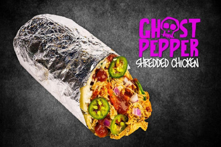 Ghost Pepper Shredded Chicken Burrito