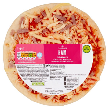 Morrisons Mini-Käse-Schinken-Pizza 111G