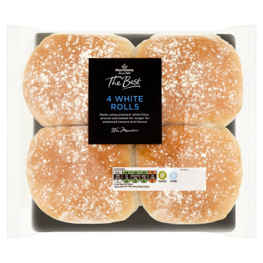 Morrisons The Best White Bread Rolls 4Er-Pack