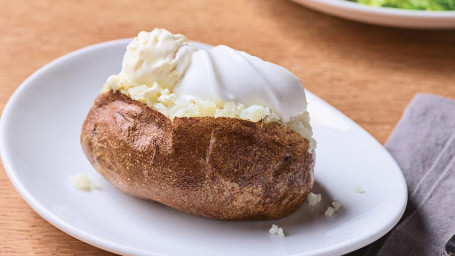 Side Baked Potato With Butter Sour Cream