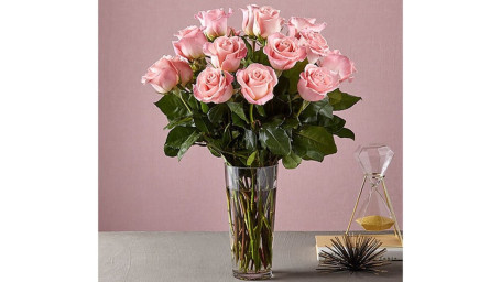 Long Stem Pink Rose Bouquet