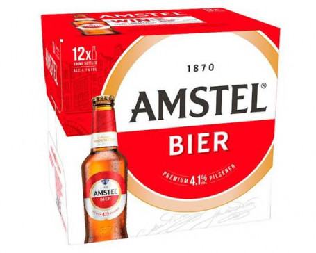 Amstel Bier Lager Beer 12 X 300Ml