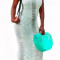 Knitty Aqua Maxi Dress