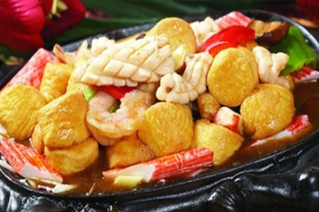 Soft Tofu With Mixed Seafood Yù Zi Dòu Fǔ