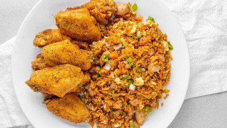 Chicken Fried Rice With 8 Piece Wings