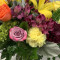 Seasonal Vase Of Mixed Flowers And Colors