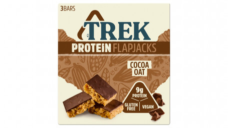 Trek Kakao-Hafer-Protein-Flapjacks Mit Schokoladengeschmack, 3 X 50 G