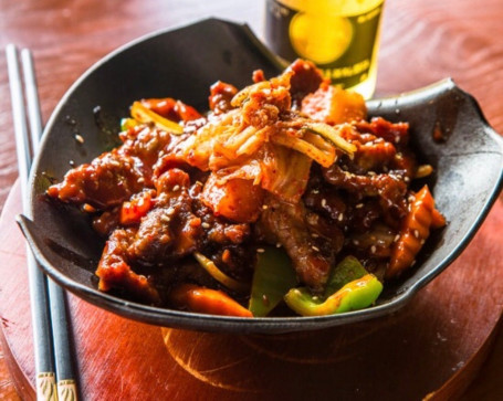 Sizzling Korea Style Sweet And Spicy Beef (Spicy)