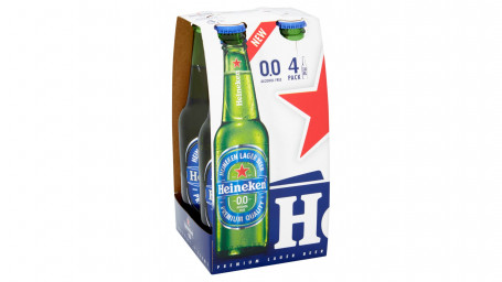 Heineken 0,0 Alkoholfreies Lagerbier, 4 X 330 Ml Flaschen