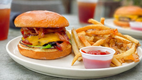 All-Star Burger With Fries