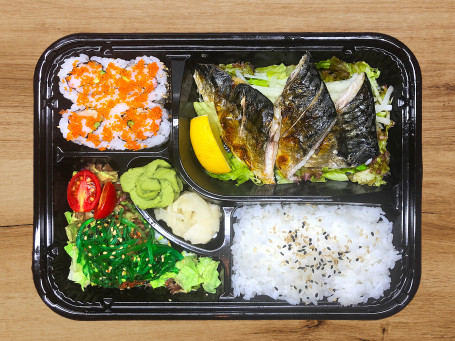 Rì Shì Zhēng Yú Biàn Dāng Japanese Mackerel Bento