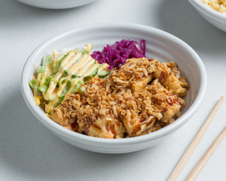 Crunchy Tofu Rice Bowl