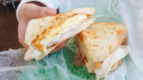 Meat Egg Cheese On Toast/Bagel