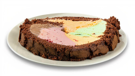Rainbow Choc Cake Roll Slice