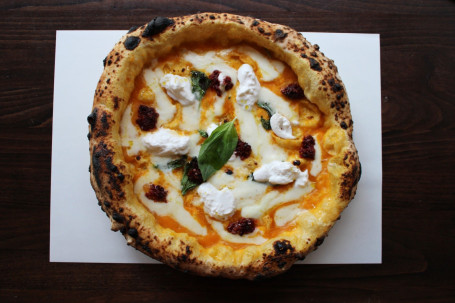 Pumpkin Sauce Base With Mozzarella, Nduja Burrata