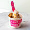 Salted Caramel Yogurt with White Chocolate Drops, Cookie Dough and Peanut Butter Crunch