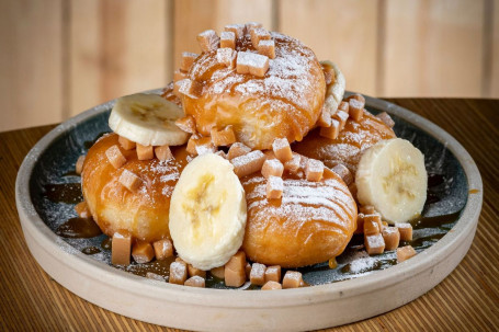 Warm Salted Caramel Doughnuts