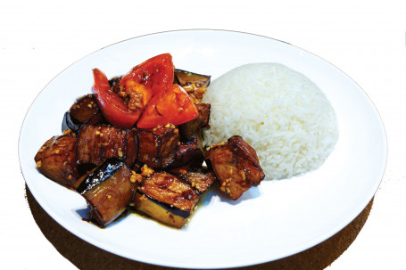 Minced Pork Eggplant With Rice