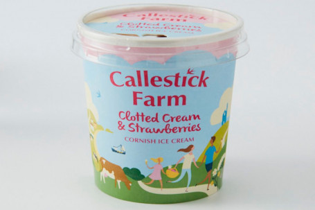 Mini Pot Callestick Clotted Cream Erdbeereis 125 ml (V)