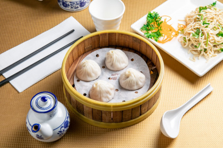 Steamed Mini Pork Dumplings (Xiao Long Bao) (4 Pieces)