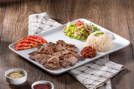 Combo 6 Lamb Meal With Chips, Salad, Rice, Bread And Drink