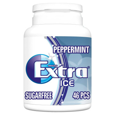 Extra Ice Peppermint Chewing Gum Sugar Free 46 Pieces 64G
