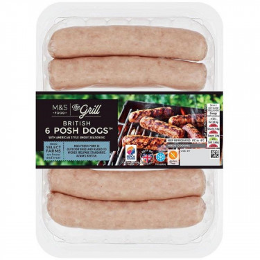 M S Food 6 Posh Dogs Schweinswürste