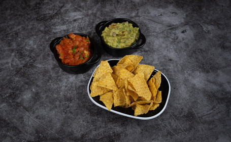 Chip And Dip 2: Fresh Salsa Guac Combo Pot (V, Gf)