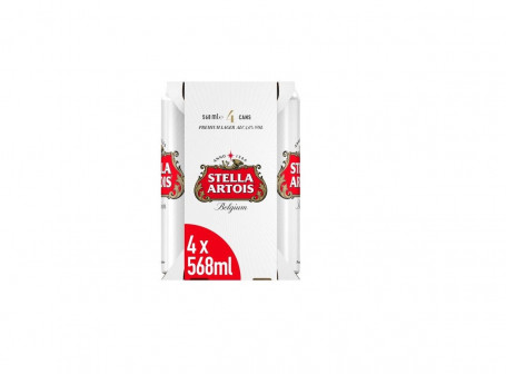 Stella Artois Belgium Premium Lager 4 X 568Ml Pmp