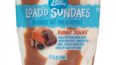 Blue Bunny Load'd Sundaes Bunny Tracks, 8.5