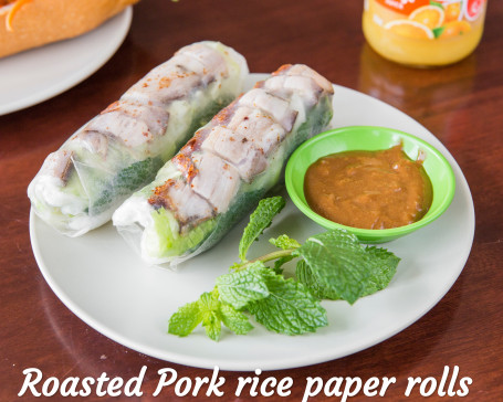 Roasted Pork Rice Paper Rolls