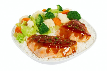 Große Gegrillte Teriyaki Geglättete Lachs