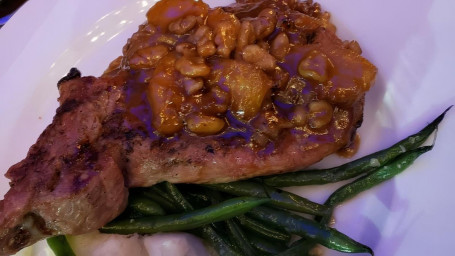 Peach Walnut Pork Chop