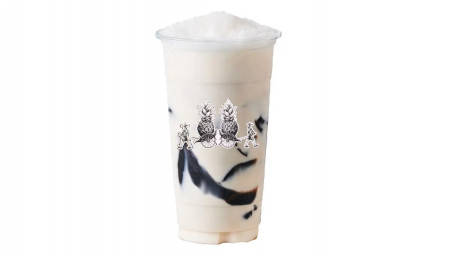 Grass Jelly Almond Latte Xiān Cǎo Xìng Rén Lù