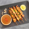 Indonesian Chicken Satay 4 Pieces With Homemade Satay Sauce