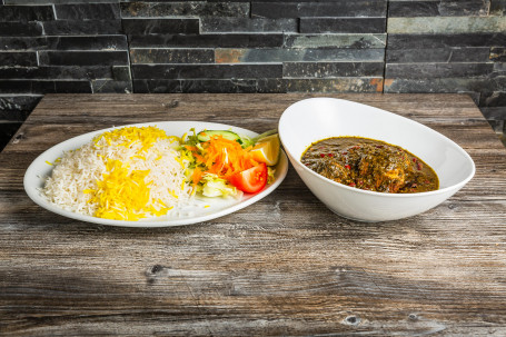 Ghormeh Sabzi With Rice