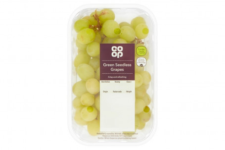 Co Op White Seedless Grapes 500G