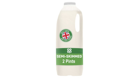 Co-Op British Fresh Teilentrahmte Milch 1,13 L (2 Pints)