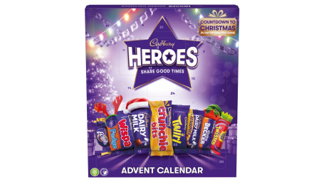 Cadbury Heroes Schokoladen-Weihnachts-Adventskalender 230G