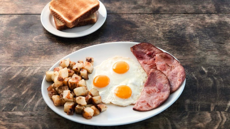 3 Eier, Pommes Frites, Toastschinken (3 Stück)