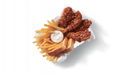 Honey Bbq Sauced Chicken Strip Basket (4 Pieces)