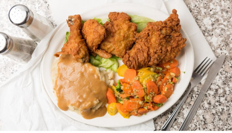 Deep Fried Chicken Dinner (4 Pieces)