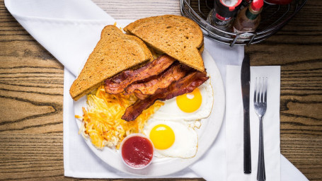 No. 1: Two Eggs, Hash Browns, Toast