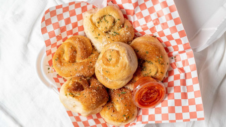 6 Six Giant Garlic Knots