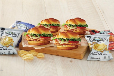 Klassisches Sandwich Mit Schinken Und Geräuchertem Truthahn, 4Er-Pack