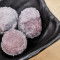 Fried Purple Rice Dumplings With Black Sesame Zhà Zǐ Nuò Mǐ Hēi Zhī Má Tāng Yuán