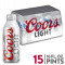 Coors Light Lager Bier (16 Oz X 15 Ct)